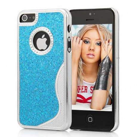 Coque BLING BLEUE pour iPhone 5