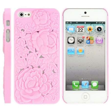 Coque ROSE 3D  pour iPhone 5