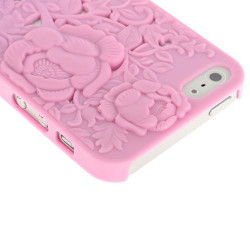 Coque ROSE 3D  pour iPhone 5