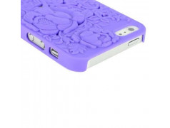 Coque ROSE 3D mauve pour iPhone 5