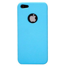 Coque plastique bleue pour iPhone 5