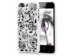 Coque ROSE 3D blanche pour iPhone 5