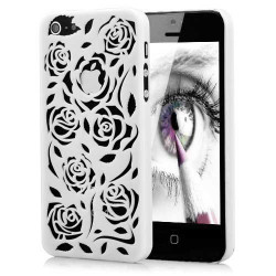 Coque ROSE 3D blanche pour iPhone 5