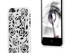 Coque ROSE 3D blanche pour iPhone 5