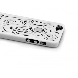 Coque ROSE 3D blanche pour iPhone 5