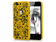 Coque ROSE 3D jaune pour iPhone 5