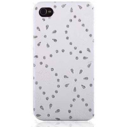 Coque STRASS blanche pour iPhone 5