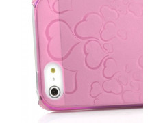 Coque HEART rose pour iPhone 5