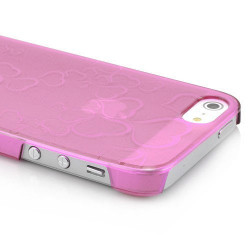 Coque HEART rose pour iPhone 5