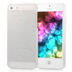 Coque HEART blanche pour iPhone 5