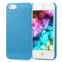 Coque HEART bleue pour iPhone 5