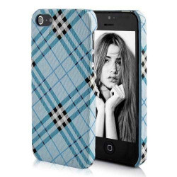 Coque ECOSSAISE bleue pour iPhone 5