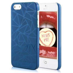 Coque TRIANGLE STILE bleue pour iPhone 5