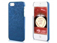 Coque TRIANGLE STILE bleue pour iPhone 5