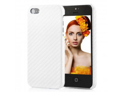 Coque CARBONE blanche pour iPhone 5