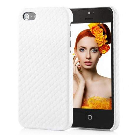 Coque CARBONE blanche pour iPhone 5