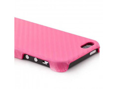 Coque CARBONE rose pour iPhone 5