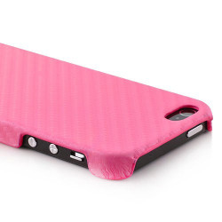 Coque CARBONE rose pour iPhone 5