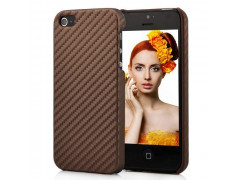 Coque CARBONE marron pour iPhone 5