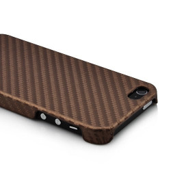 Coque CARBONE marron pour iPhone 5