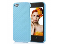 Coque CARBONE bleue pour iPhone 5