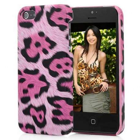 Coque LEOPARD rose pour iPhone 5