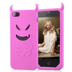 Coque DEVIL rose pour iPhone 5