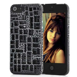 Coque BRIQUES 3D noire pour iPhone 5