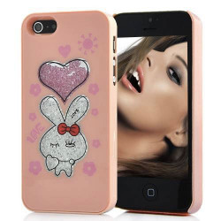 Coque BLING RABBIT diamants pour iPhone 5