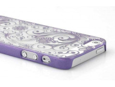 Coque CRYSTAL FLOWER mauve pour iPhone 5