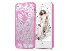 Coque CRYSTAL FLOWER rose pour iPhone 5