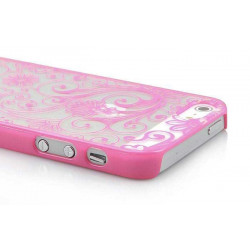 Coque CRYSTAL FLOWER rose pour iPhone 5