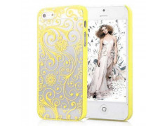 Coque CRYSTAL FLOWER jaune pour iPhone 5