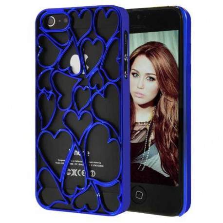 Coque LOVE DESIGN bleue pour iPhone 5