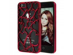 Coque LOVE DESIGN rouge pour iPhone 5