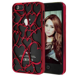 Coque LOVE DESIGN rouge pour iPhone 5