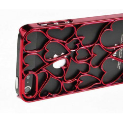 Coque LOVE DESIGN rouge pour iPhone 5