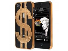 Coque DOLLAR DESIGN doree  pour iPhone 5