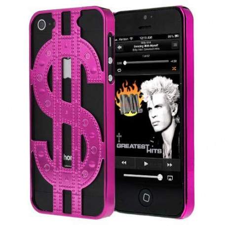 Coque DOLLAR DESIGN rose  pour iPhone 5