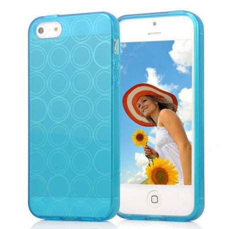 Coque CIRCLE 2 bleue pour iPhone 5