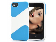 Coque STYLISH bleue et blanche pour iPhone 5