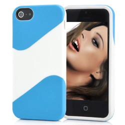 Coque STYLISH bleue et blanche pour iPhone 5