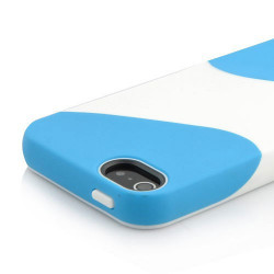 Coque STYLISH bleue et blanche pour iPhone 5