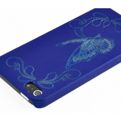 Coque PAPILLON bleue pour iPhone 5