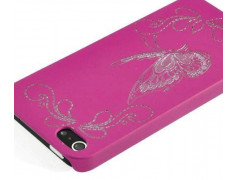 Coque PAPILLON rose pour iPhone 5