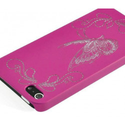 Coque PAPILLON rose pour iPhone 5