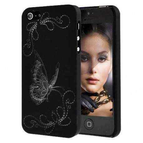 Coque PAPILLON noire pour iPhone 5