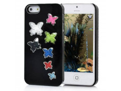 Coque PAPILLONS diamants noire pour iPhone 5