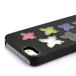 Coque PAPILLONS diamants noire pour iPhone 5