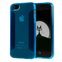 Coque SIMPLE DESIGN bleue pour iPhone 5